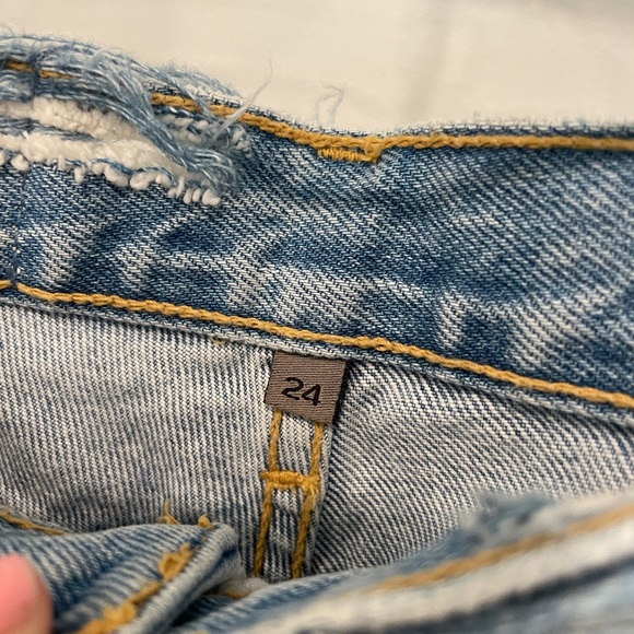 Carmar Vintage Cut Out Distressed Floral Lace High Waisted Jeans / NWOT - Picture 6 of 11